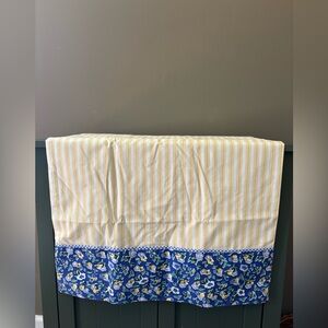 VTG Laura Ashley Polyanthus Primrose Yellow Blue Stripe Floral STD Pillowcase